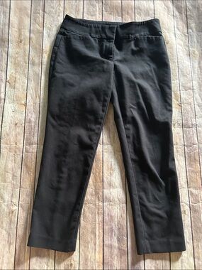 LOFT Black Cropped Slim Ponte Pants